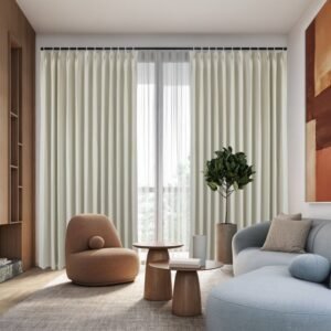 Aspasia Custom Cotton Blend Blackout Curtains