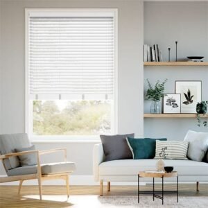 Atlanta Bright White Faux Wood Blind