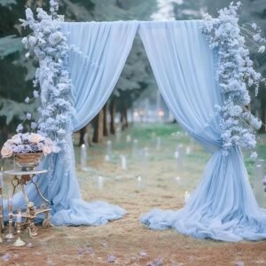 Baby Blue Backdrop Curtains
