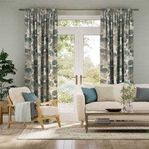 Blakely Linen Vintage Cyan Spring Curtains