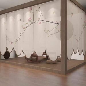 Chinese-style Artistic Arc-shaped Intelligent Light-blocking Blind