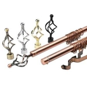 Double Single Curtain Pole Adjustable Curtain Rod