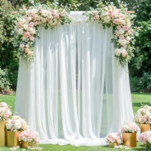 FOTSHARER Sheer Chiffon Curtains