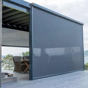 Patio Screen Mesh Retractable Outdoor Wifi Motorized