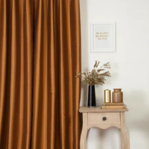 Spiced Honey' Faux Silk Made-to-Measure Curtains