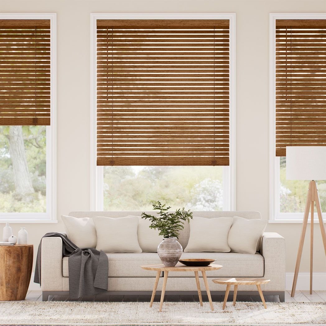 Textured Cordless Faux Wood