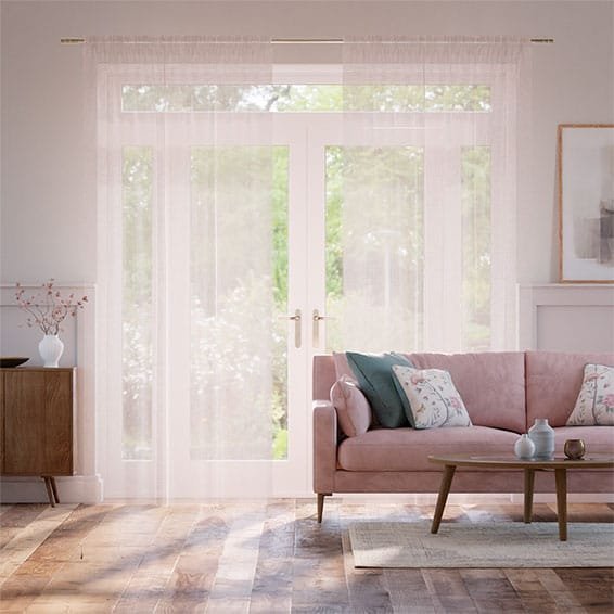 Thea Voile Rose Quartz Curtains - Image 3