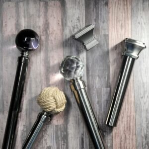 Window Curtain Rod Drapery 1 Inch Metal Pole 28 to 48 Inch Iron Poles