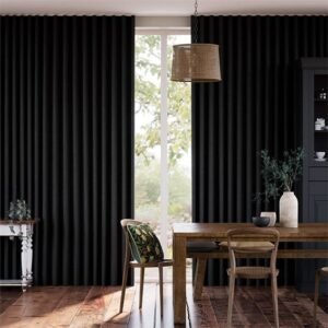 Bijou Linen Noir Curtain