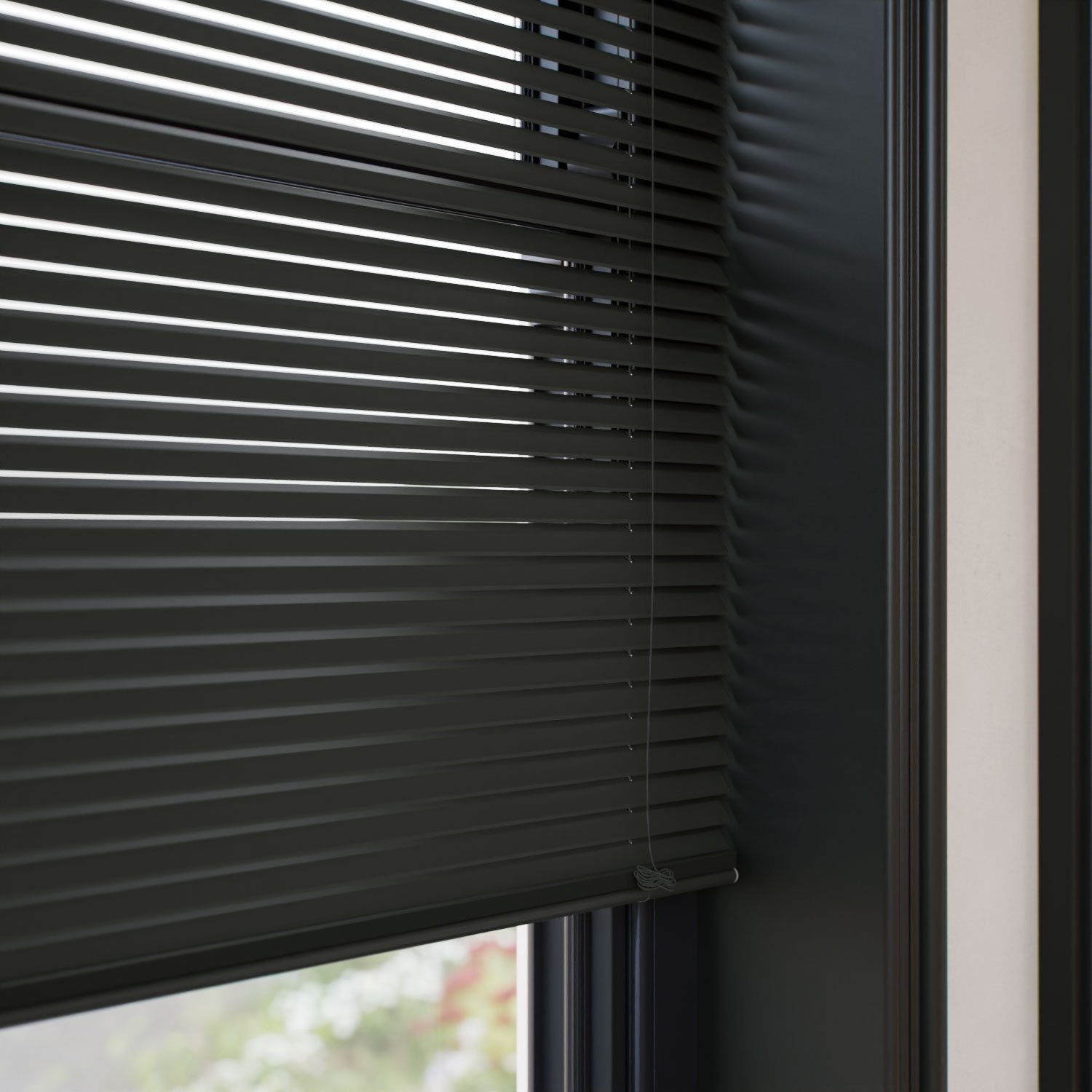 Oscar Matte Charcoal L-Shaped Venetian Blind - Image 2