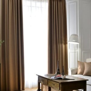 Sleek City Light Coffee Blackout Curtain