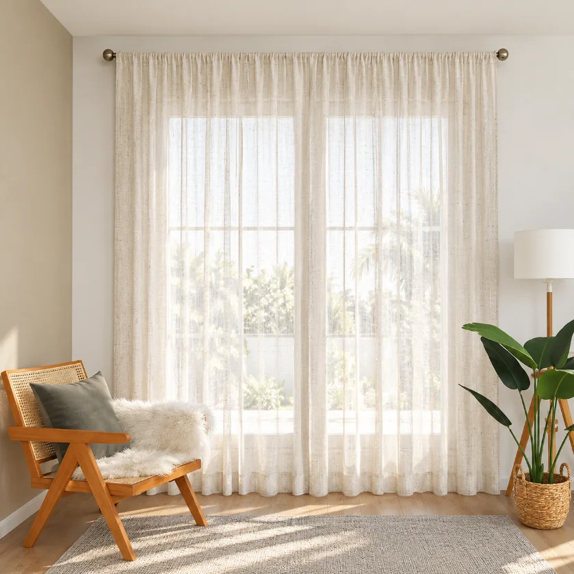 Beige Muslin Sheer