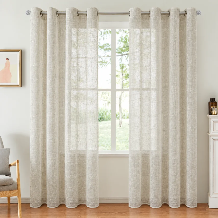 Oatmeal Sheer Fabric