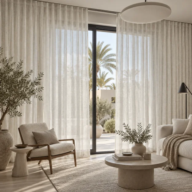 Beige Sheer Drapery