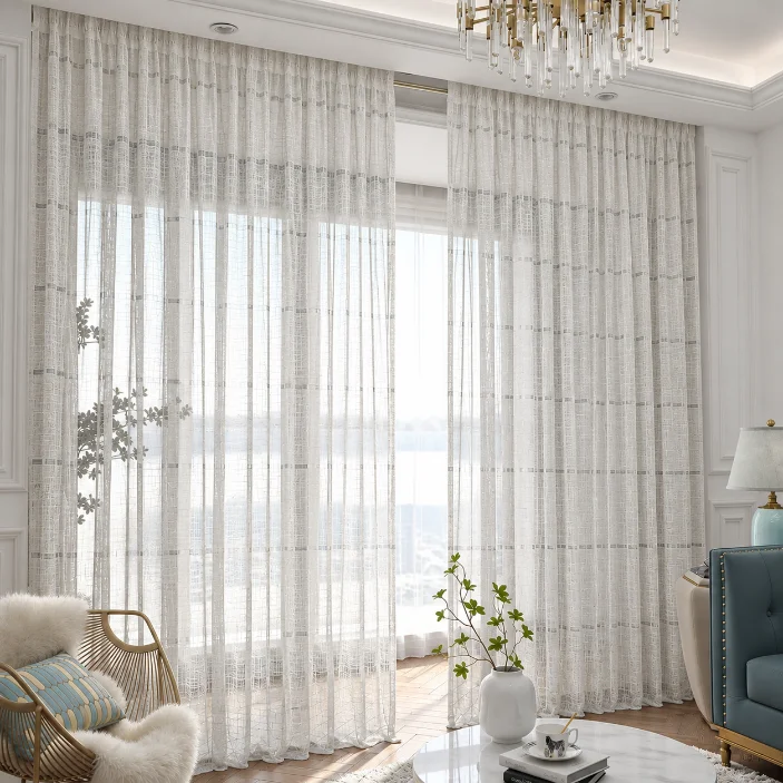 Grey Stripe Drape